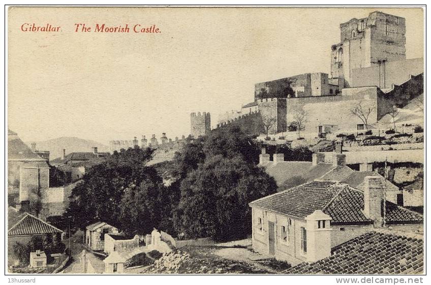 Carte Postale Ancienne Gibraltar - The Moorish Castle - Gibraltar