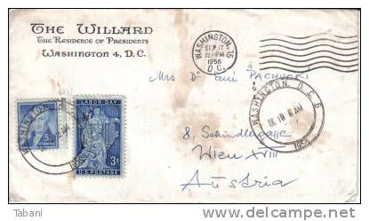 USA Washington To Wien Austria Old Cover 1956. - Postal History