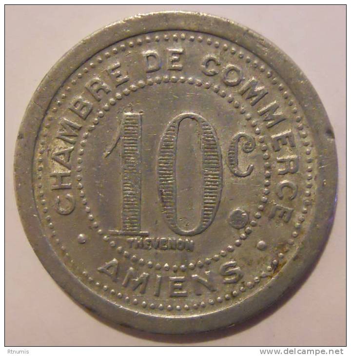 Amiens 80 Chambre De Commerce 10 Centimes 1921 Elie 10.4 - Monétaires / De Nécessité