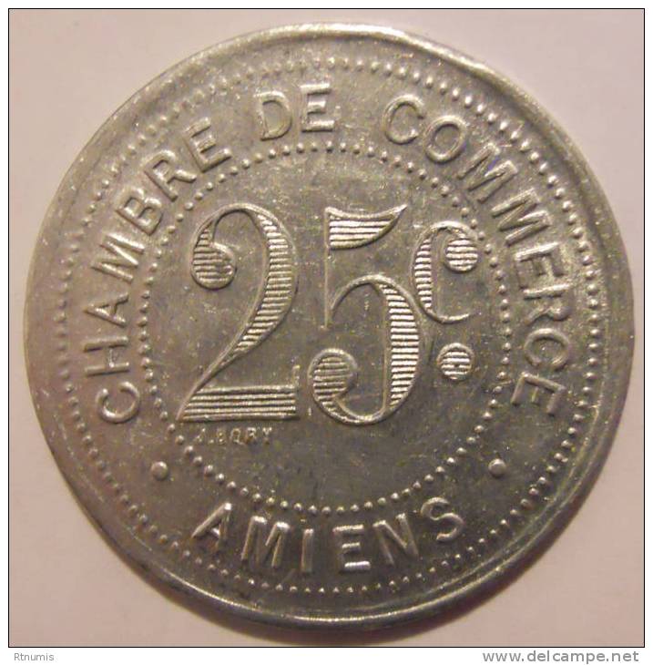 Amiens 80 Chambre De Commerce 25 Centimes 1920 Elie 10.2 - Monetary / Of Necessity