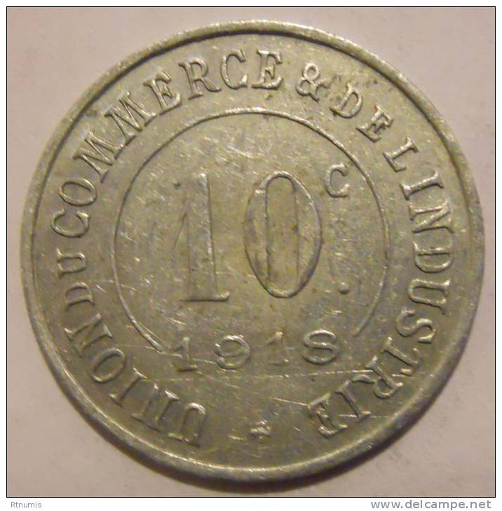 Saint-Germain-en-Laye 78 Union Commerciale Et Industrielle 10 Centimes 1918 Elie 15.2 - Monétaires / De Nécessité