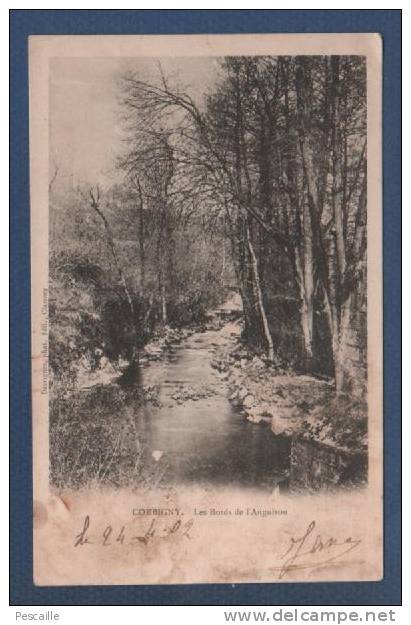 58 NIEVRE - CP CORBIGNY - LES BORDS DE L'ANGUISON - CIRCULEE EN 1902 - DESVIGNES PHOT. EDIT. CLAMECY - Corbigny