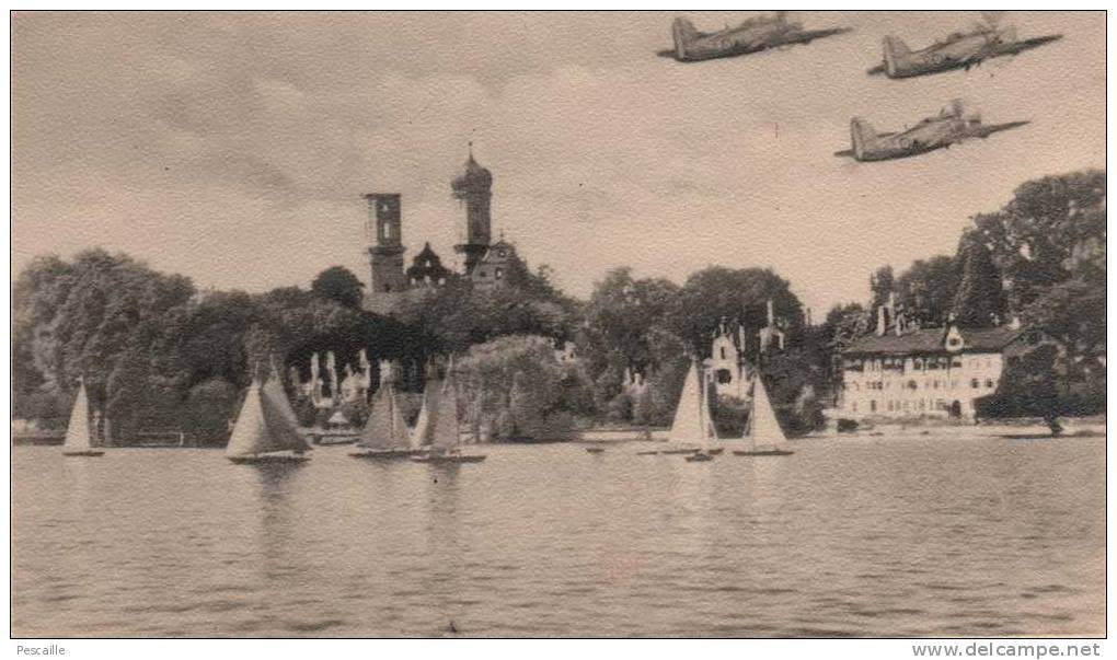 WW2 BADEN WÜRTTEMBERG CARTE PHOTO FRIEDRICHSHAFEN APRES BOMBARDEMENT EN 1944 - AVIONS RAJOUTES P47 THUNDERBOLT - Guerre 1939-45