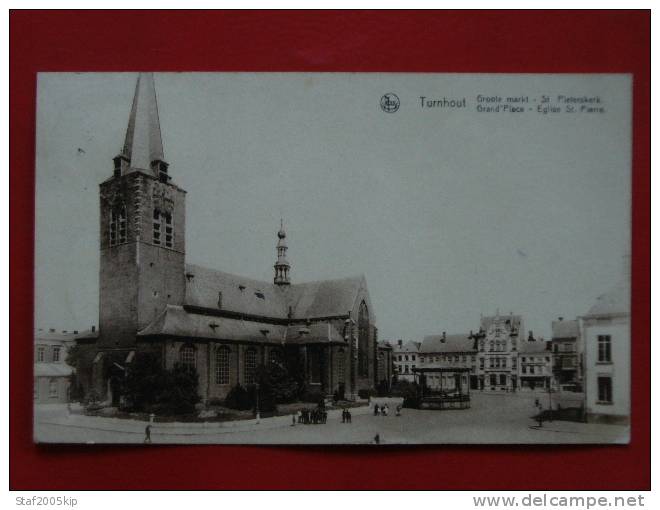 Turnhout -Groote Markt Met St. Pieterskerk - Kiosk - 1934 - Turnhout