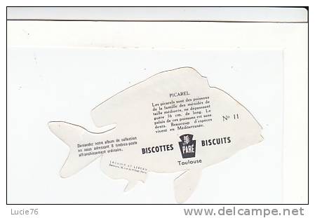 BISCOTTES  - BISCUITS  PARE - SERIE  POISSONS -   PICAREL   - N°  11  -  Image En Forme De L´animal - Animali