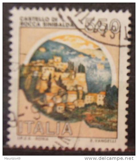 1984 Nr 1522A Castelli 550 L. Colore Rosa - Errors And Curiosities