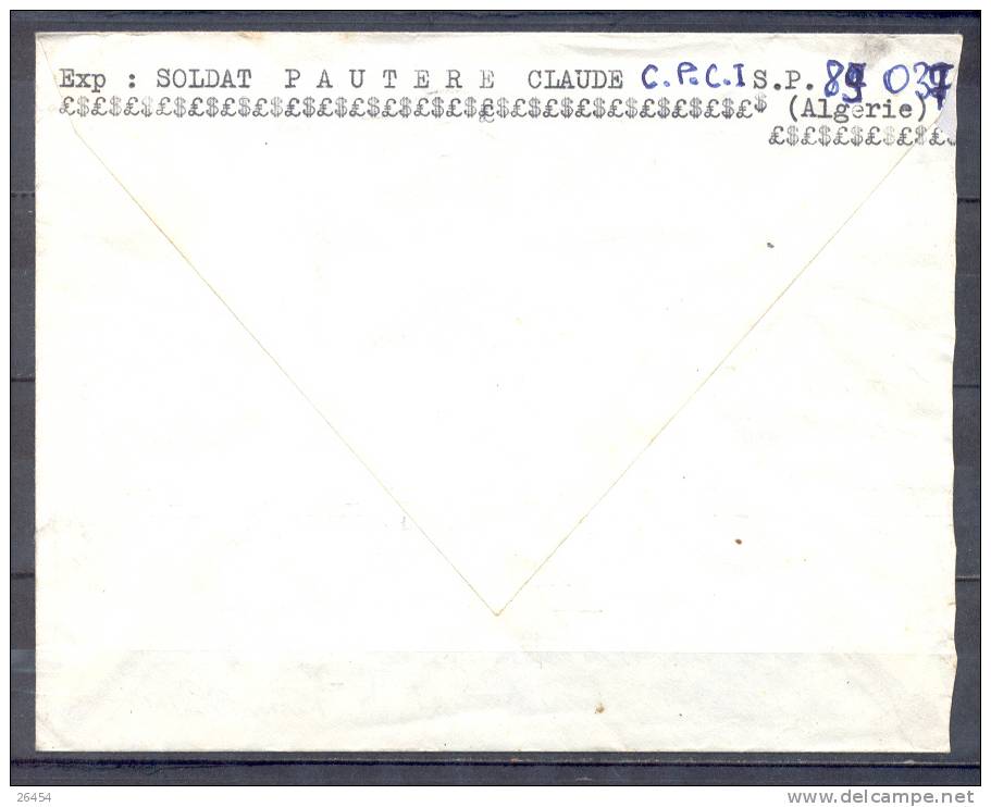 POSTE AUX ARMEES  Le 15 10 1963    ALGERIE     Courrier Pour  CHARENTENAY  Yonne   F M - Algerienkrieg