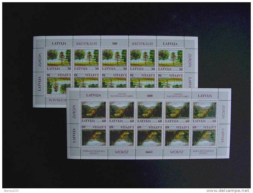 LATVIA, LETLAND, LETTLAND CEPT SHEETS  MI 496 - 497 MNH **  (1012200/015) - 1999