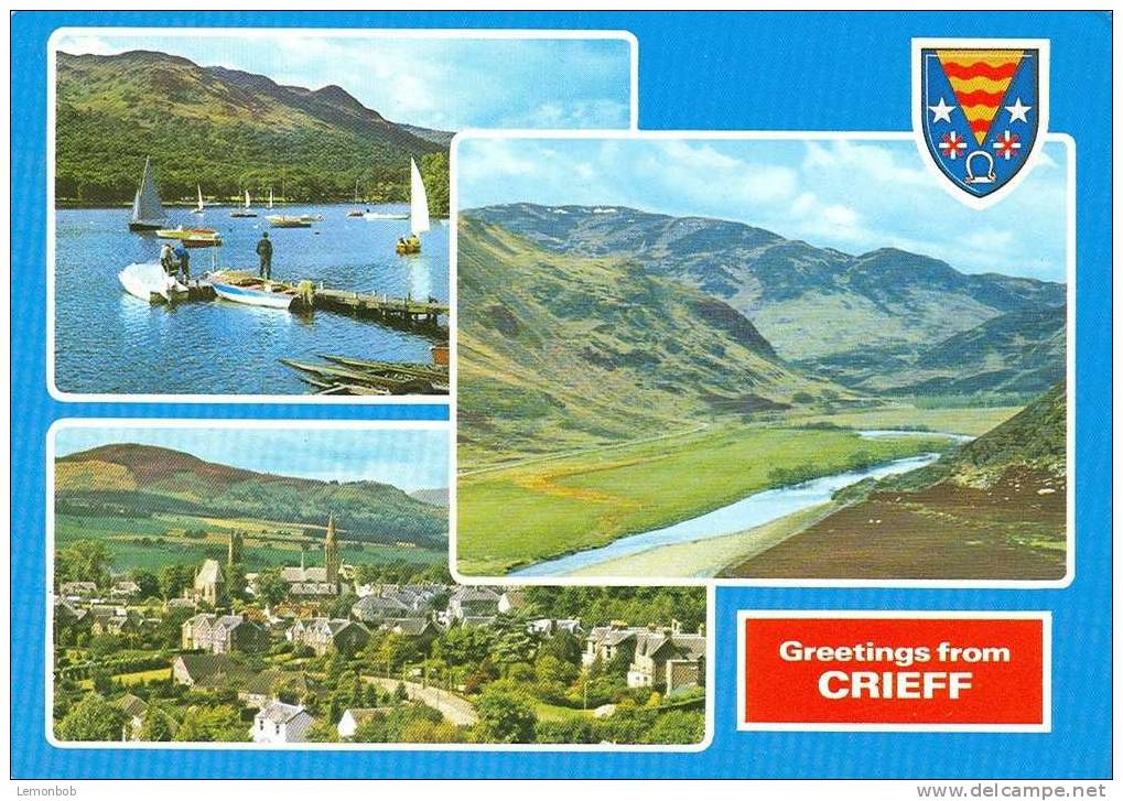 Britain United Kingdom - Greetings From Crieff Postcard [P854] - Perthshire