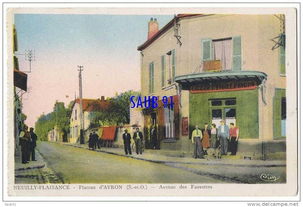 Neuilly-Plaisance-Plateau         D´Avron -Avenue Des Fauvettes -(Café De L´Etoile D´Avron-)Très Animée-Combier -Réf:416 - Neuilly Plaisance