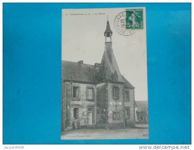 44) Herbignac - N° 3 - La Marie ( Et La Poste Télègraphes )  - Année  1910- EDIT - E.L.D - Herbignac