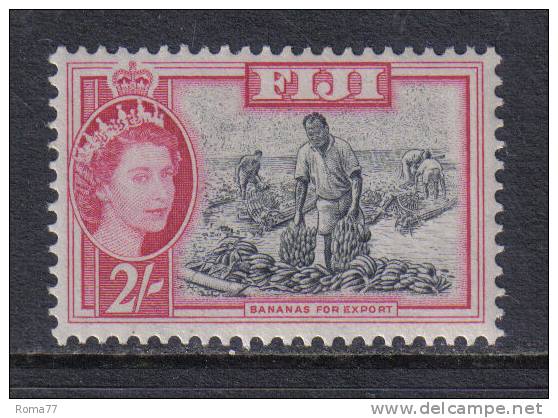 SS2140 - FIJI 1956 , Elisabetta 2/- Sh N. Yvert 152  *** - Fidji (1970-...)