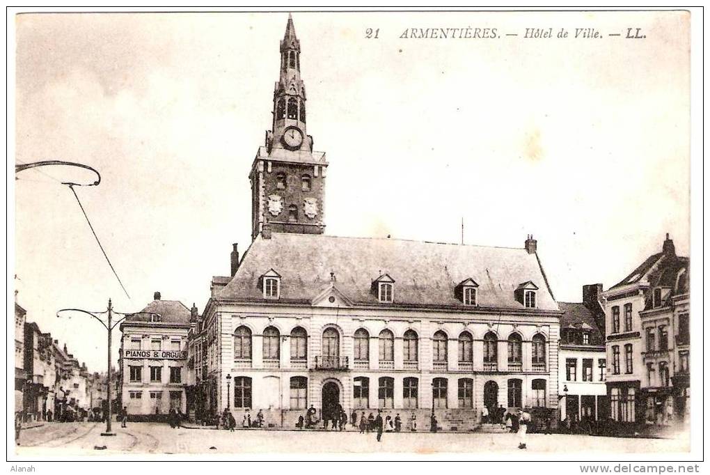 ARMENTIERES L´Hôtel De Ville (L.L.N°21) Nord (59) - Armentieres