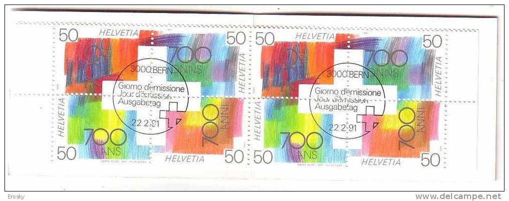 PGL - SWITZERLAND N° 1366 CARNET FIRST DAY CANCEL - Postzegelboekjes