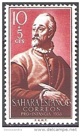 Sahara Español 1958 Michel 180 Neuf ** Cote (2005) 0.25 Euro Miguel De Cervantes Saavedra - Spanische Sahara