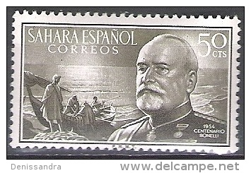 Sahara Español 1955 Michel 153 Neuf ** Cote (2005) 0.40 Euro Emilio Bonneli Avec Bateau Pecheur - Spaanse Sahara