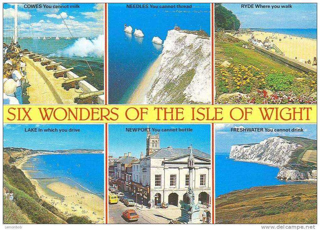 Britain United Kingdom - Six Wonders Of The Isle Of Wight Postcard [P862] - Andere & Zonder Classificatie