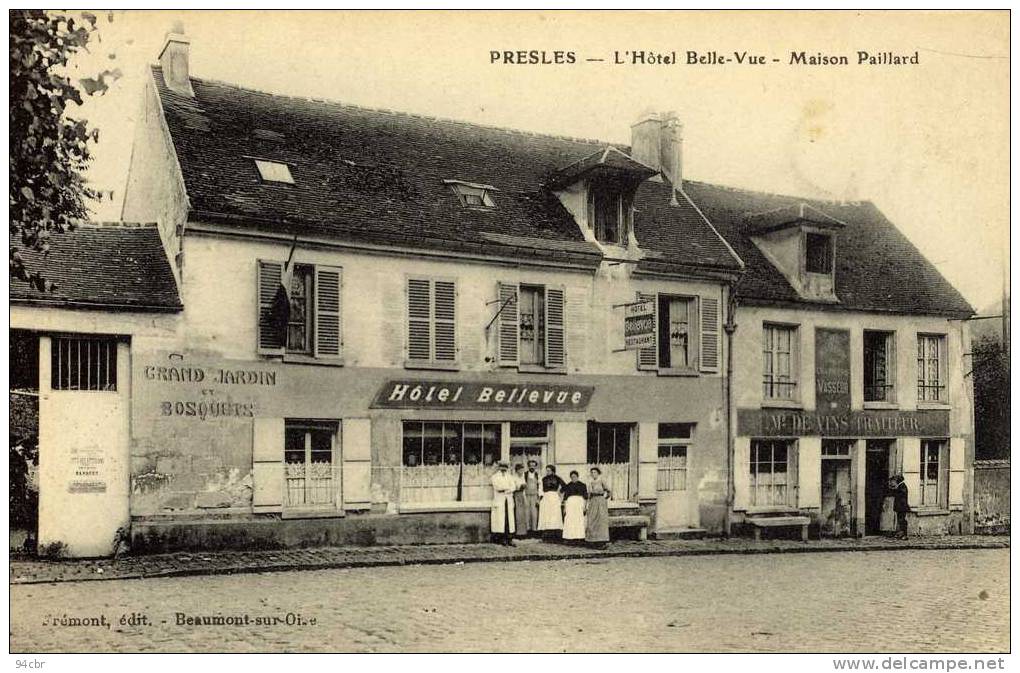CPA (95) PRESLES  L Hotel Belle Vue MAISON PAILLARD - Presles