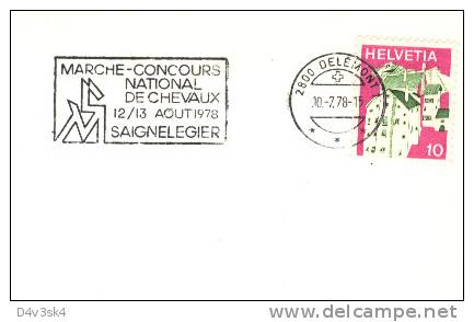 1978 Suisse Saignelegier Concours Hippique Equestre Ippica Horse Jumping Show Dressage Cheval Dressur Cavalli Caballo - Horses