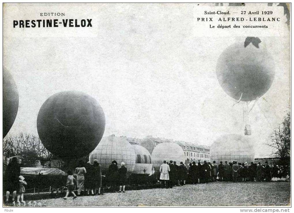 Saint Cloud 27 AVRIL 1929  Prix ALFRED  LEBLANC - Montgolfières