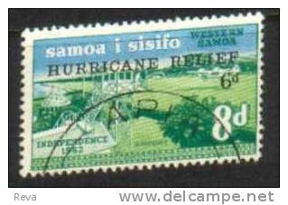 SAMOA  No273  SURCHARGED  "HURRICANE  RELIEF"  8P + 6P  STAMP  1966  ULH SG B1  SPECIAL PRICE !! READ DESCRIPTION !! - Samoa