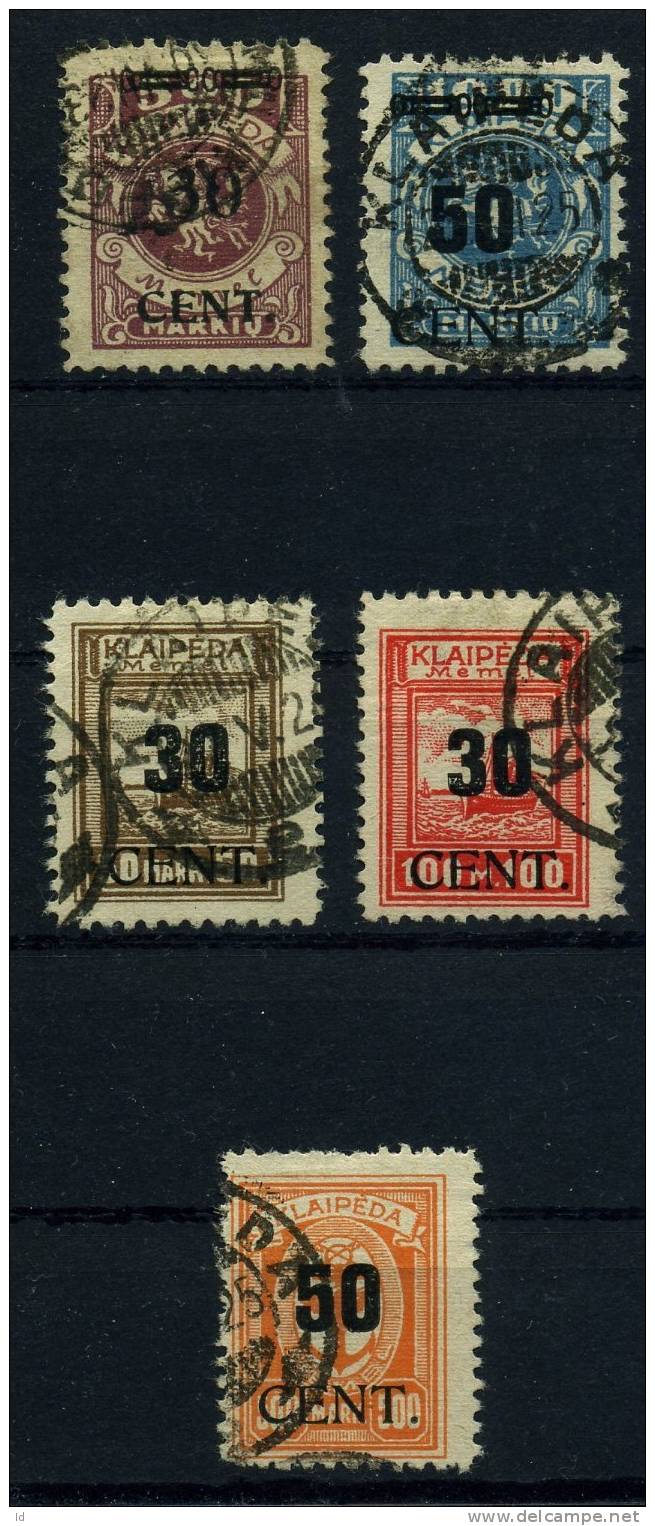 KLAIPEDA  - MEMEL  - LOT OF 5 USED - Autres & Non Classés