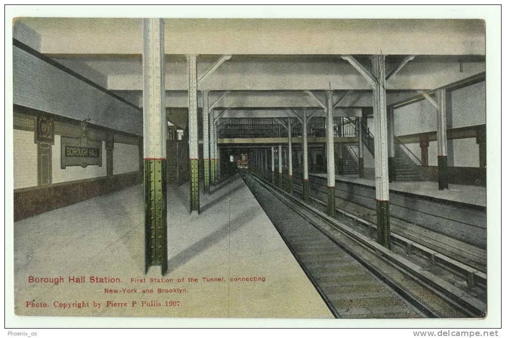 USA - Borough Hall Station, 1907. - Subway