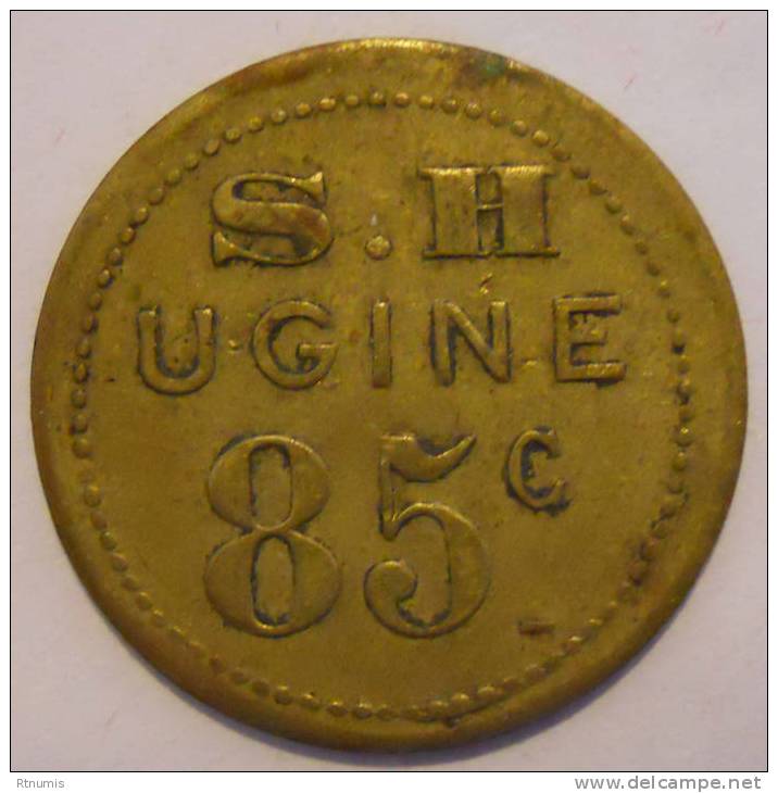 Ugine 73 S.H 85 Centimes Elie 30.15 - Monétaires / De Nécessité