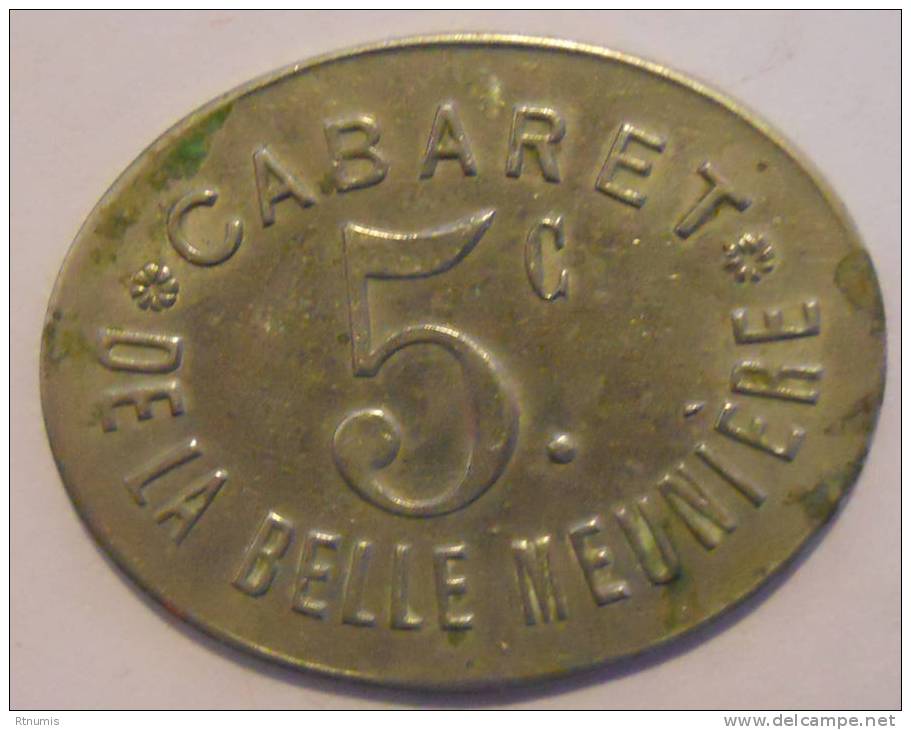 Paris 75 Cabaret De La Belle Meunière 5 Centimes Elie C.15.2 - Monétaires / De Nécessité