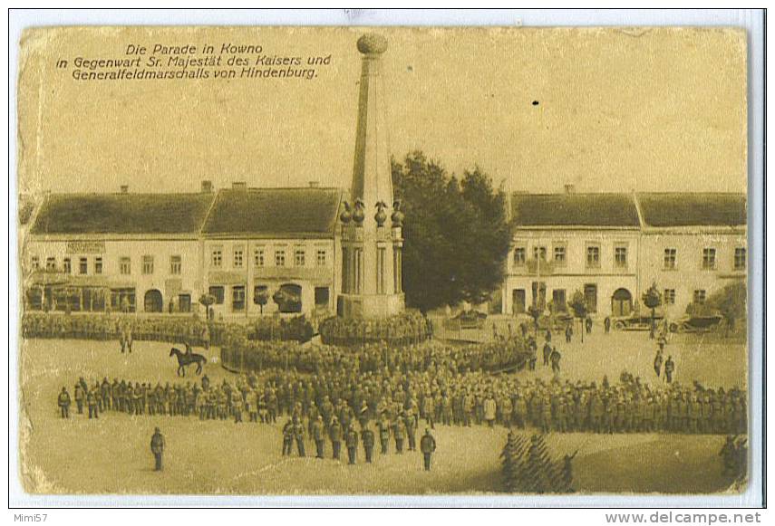 C.P.A. Lituanie 1917 Occupation Allemande - Parde Pour Le Kaiser - Beau Cachet Militaire - Litauen