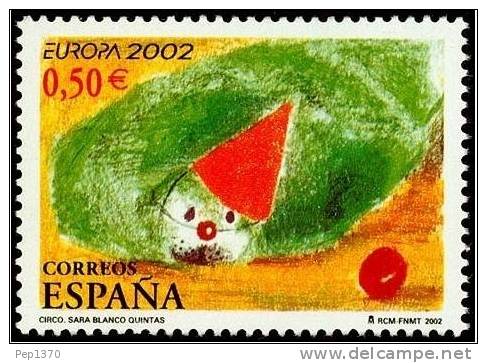 ESPAÑA 2002 - EUROPA - EL CIRCO - Edifil Nº 3896 - Yvert Nº 3461 - Circus