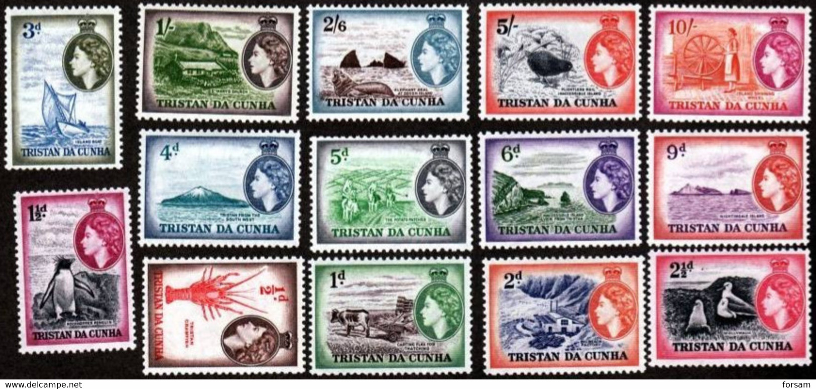 TRISTAN Da CUNHA..1954..Michel # 14-27...MLH...MiCV - 160 Euro. - Tristan Da Cunha