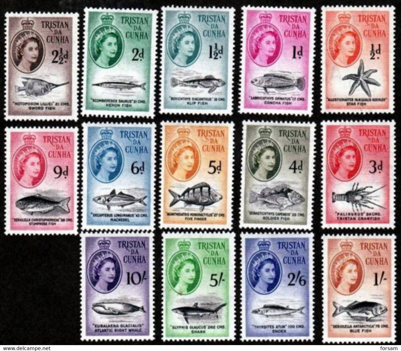 TRISTAN Da CUNHA..1960..Michel # 28-41...MLH...MiCV - 110.00 Euro. - Tristan Da Cunha