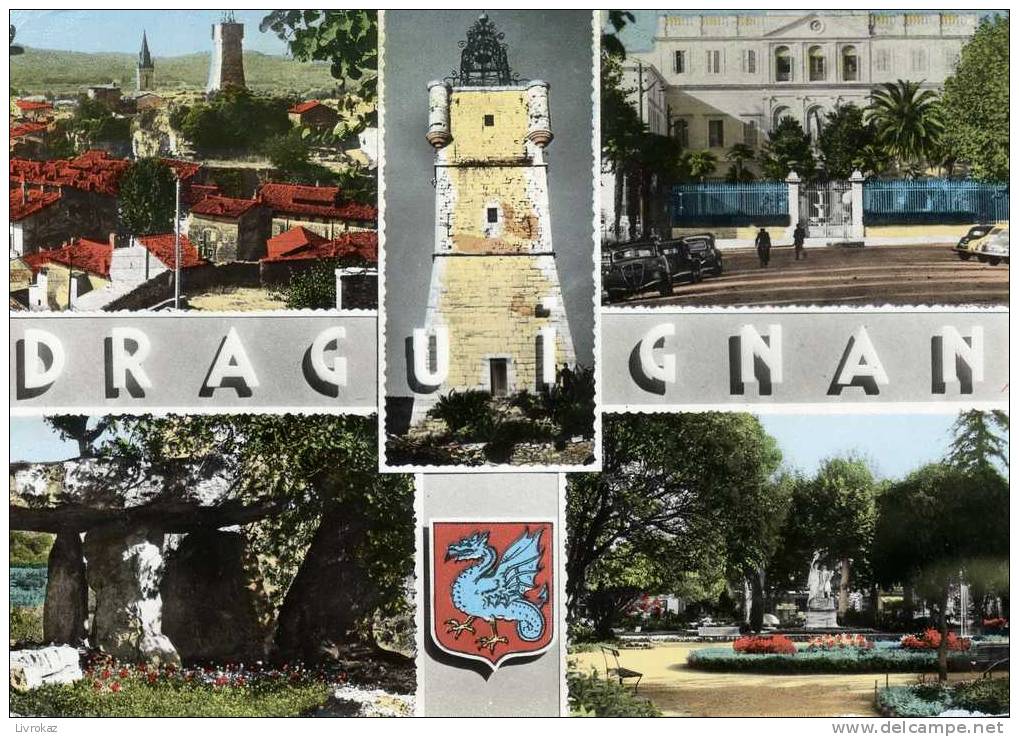 Var (83), Souvenir De Draguignan, Carte Multivues Avec Blason - Draguignan