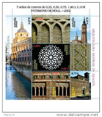 ESPAÑA 2002 - PATRIMONIO MUNDIAL  - Edifil  Nº 3936-3941 - Yvert 3504-3510 - Vetri & Vetrate