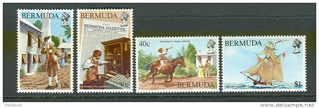 Bermuda         "Newspaper & Postal Services ´      Set SC# 445-48 MNH** - Bermuda