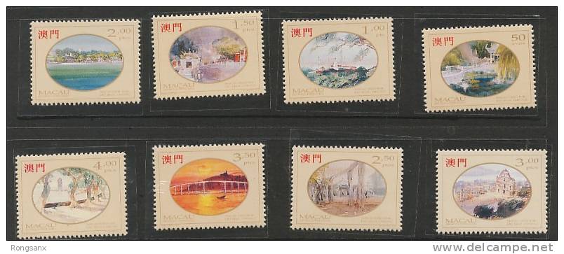 1995 MACAO HERITAGE LANDSCAPE PAINTING 8V - Neufs