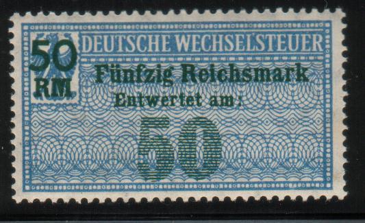 GERMANY 1932 BILL OF EXCHANGE TAX REVENUE (WECHSELSTEUR) 50 RM NHM - Autres & Non Classés