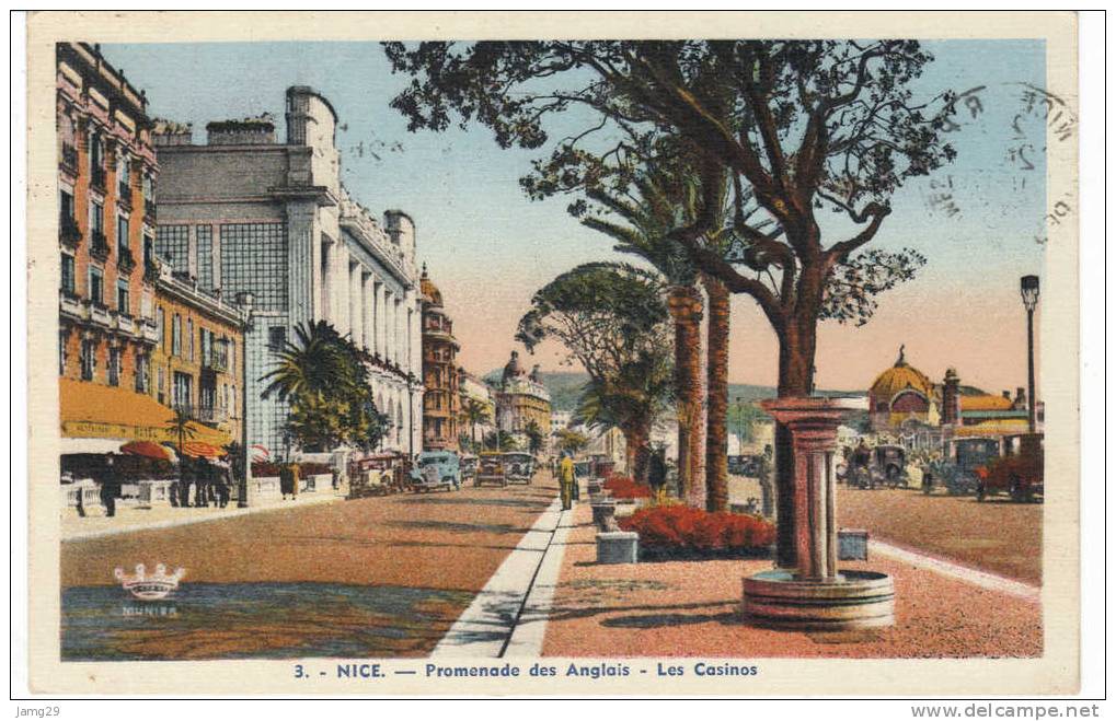 Frankrijk/France, Nice, Promenade Des Anglais, Les Casinos, 1938 - Places, Squares
