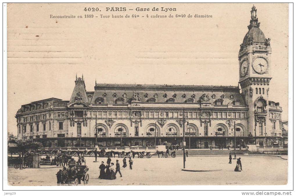 Frankrijk/France, Paris, Gare De Lyon, Ca. 1905 - Trasporto Pubblico Stradale