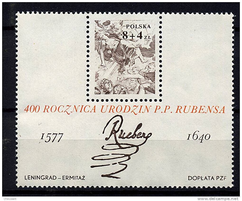Pologne ** Bloc N° 73 - 400e Ann. De La Naissance De Rubens - Blocs & Hojas