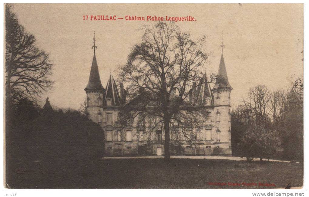 Frankrijk/France, Pauillac, Château Pichoe Longueville, 1905 - Pauillac