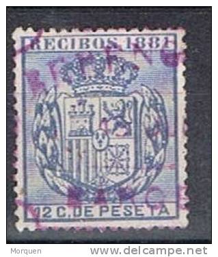 España. Sello Recibos 1881. 12 Cts - Fiscale Zegels