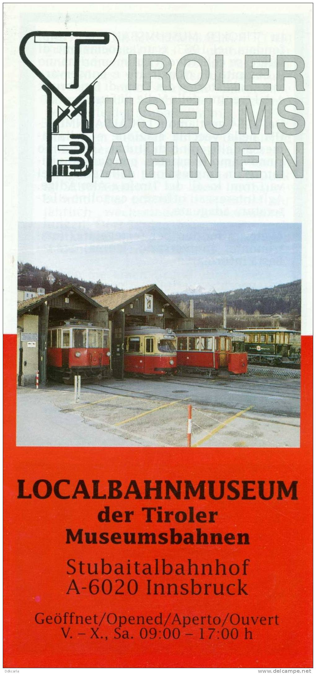 Dépliant - Tiroler Museums Bahnen - TMB - Innsbruck - Transporte
