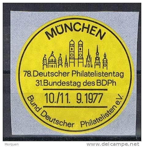 Alemania Federal. Label. Cinderella. Vignette MUNCHEN 1977 - Etiquettes 'Recommandé' & 'Valeur Déclarée'