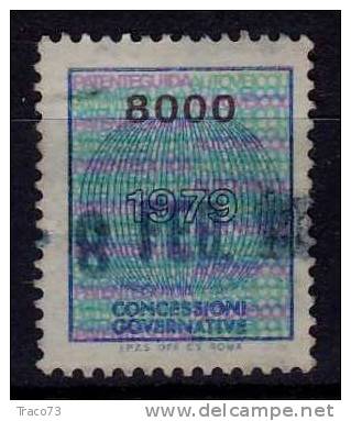 1979 - MARCA PER PATENTE DI GUIDA - Lire 8.000 - Steuermarken