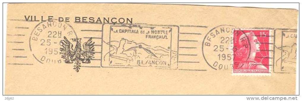 Montre, Besançon, Capitale - Flamme Illustrée - Enveloppe    (C0467) - Relojería