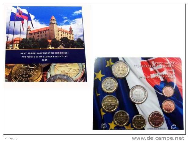 Slovaquie 2009: Coffret BU Des 8 Pièces + Médaille - Eslovaquia