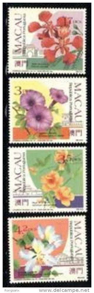 1991 MACAO S46 FLOWERS&PARK(I) 4V - Unused Stamps