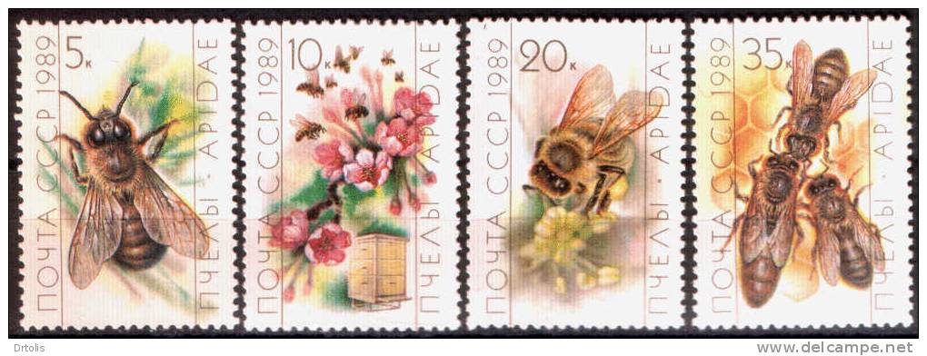 INSECTS / HONEYBEES / RUSSIA 1989 / MNH / VF . - Abeilles